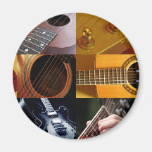 Guitar Photos Collage Magnets