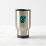 Guitar player, dark skinned, playing electric coffee mug