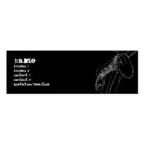 Guitar Player Drawn - Skinny business cards