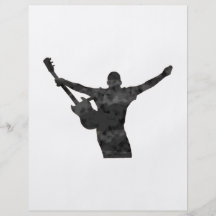 guitar player hands up faded shadow patchy personalized flyer