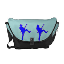 Guitar Player Silhouette Rickshaw Messenger Bag