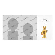 Guitar Playing Bear. Personalized Photo Card