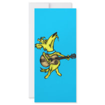 Guitar Playing Dog Rack Card Design