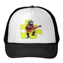 Guitar Playing Monkey Trucker Hats