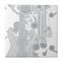 GUITAR-POP TUNES CERAMIC TILE