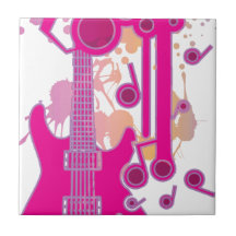 GUITAR-POP TUNES CERAMIC TILES