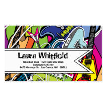 Guitar Rock Music Star Grunge Grafit Business Card