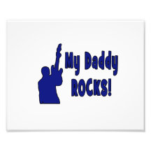 guitar rocks blue holding up electric daddy rocks. photographic print