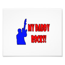 guitar rocks holding up electric red blue daddy photograph