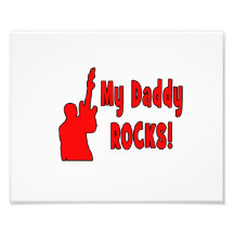 guitar rocks red holding up electric daddy rock photographic print