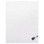 Guitar Semi Hollow Simple Blue Graphic letterhead
