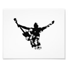 Guitar shadow floral brush.png photographic print