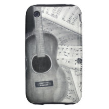 Guitar & Sheet Music iPhone 3G/3GS Tough Case iPhone 3 Tough Case