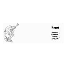 Guitar - Skinny Business Card Template