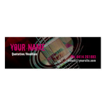 GUITAR Strings Pink Profile card Business Cards