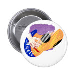 Guitar with Hand and Word "Music" graphic Pins
