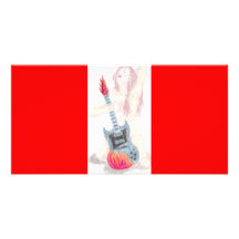 Guitar Woman Photo Card