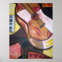 guitare abstraite posters