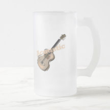 guitare acoustique avec le texte mugs à café