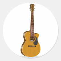 Guitare acoustique coupée autocollants