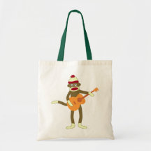Guitare acoustique de singe de chaussette sac en toile
