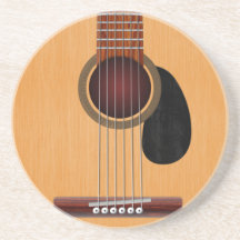 Guitare acoustique dessous de verre