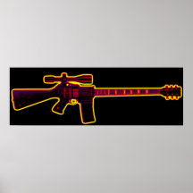 Guitare Blacklight d'assaut Affiche