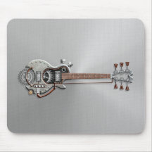Guitare de Steampunk sur l'acier Tapis De Souris