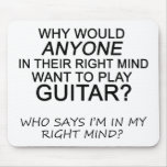 Guitare droite d'esprit tapis de souris