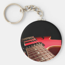Guitare électrique rouge porte-clef