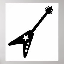 Guitare noire affiches