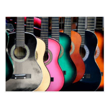 Guitares acoustiques cartes postales