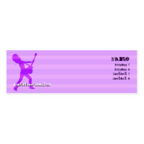 Guitarist  Stripes Purple - Skinny business cards