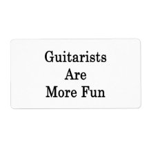 Guitarists Are More Fun Shipping Label