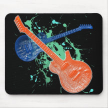 GUITARS AND PAINT SPLATTER MOUSEPADS