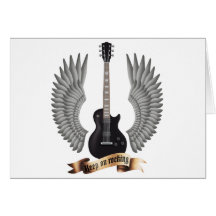 Guitars and wings black karten