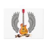 Guitars and wings talk post card