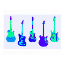 GUITARS GUITARS GUITARS POSTCARD