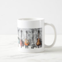 Guitars On The Wall Coffee Mugs