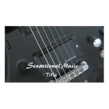 Guitars Sensational Music Business Cards