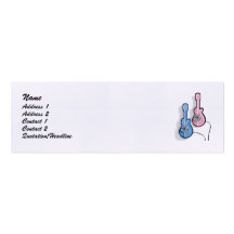 Guitars Skinny Profile Card Business Card