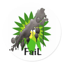 Gulf oil spill BP oil fail Round Stickers