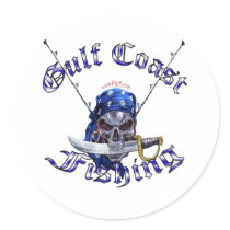 GulfCoast Fishing Pirate Sticker