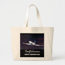 Gulfstream Night Departure, Gulfstream, NIGHT D... Tote Bags