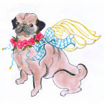 Gulliver's Angels Pug Ornament photo sculptures