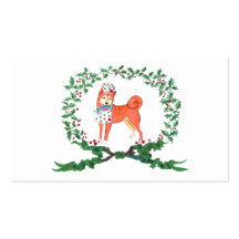 Gulliver's Angels Shiba Inu Gift Tag Business Card Templates