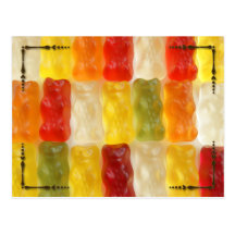 gummy bears postcard