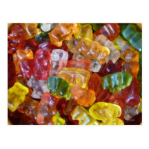 gummy candy yummy post card