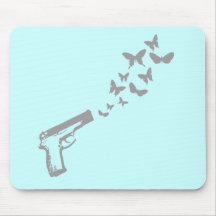 Gun Butterflies Mouse Pad
