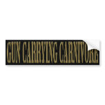 Gun Carrying Carnivore Bumper Sticker